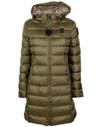 Blauer - Quilted Hooded Logo-Patch Jacket - Lyst