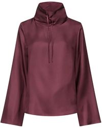 Loulou de Saison - Drawstring-Neck Wide-Sleeve Top - Lyst