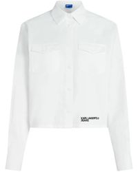 KARL LAGERFELD - Flap-Pocket Logo Shirt - Lyst