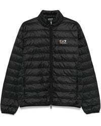 EA7 - Logo Short Down Jacket - Lyst