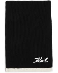 KARL LAGERFELD - Signature Knitted Scarf - Lyst