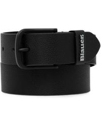 Blauer - Logo-Detail Leather Belt - Lyst