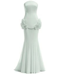 Gemy Maalouf - Floral-Embellished Strapless Dress - Lyst
