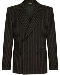 Dolce & Gabbana - Double-breasted Pinstripe Suit - Lyst
