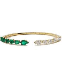 Jewels Aficionado - 18K Diamond And Emerald Bracelet - Lyst