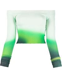 Off-White c/o Virgil Abloh - Off-Shoulder Gradient Style Top - Lyst
