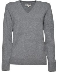 MC2 Saint Barth - V-Neck Knitted Sweater - Lyst