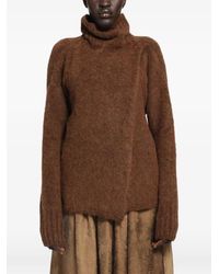 Uma Wang - Wrap-Effect Turtleneck Sweater - Lyst