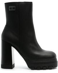 Tommy Hilfiger - 120Mm Logo-Print Ankle Boots - Lyst