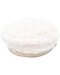 Vivetta - Bow-Detail Sequin Beret Hat - Lyst