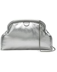 Stella McCartney - Falabella Metallic-Effect Chain-Strap Clutch Bag - Lyst