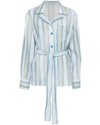 Ermanno Scervino - Striped Belted Jacket - Lyst