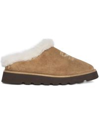 Zadig & Voltaire - Embroidered Fur-Trimmed Mules - Lyst