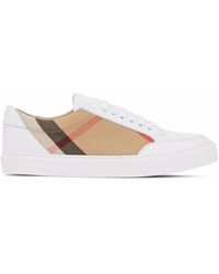 Burberry - Vintage Check Canvas & Leather Sneaker - Lyst