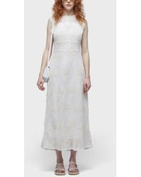 Osklen - Abito Midi Con Ricamo A Fiori - Lyst