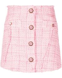 Gcds - Button-up Tweed Miniskirt - Lyst