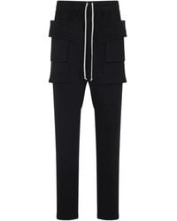 Rick Owens - Drawstring-Waist Cargo Track Pants - Lyst