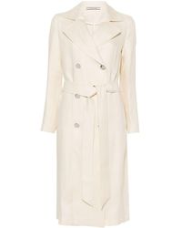 Tagliatore - Luce Double-breasted Linen Coat - Lyst