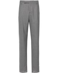 Lardini - Tapered Wool Tailored Trousers - Lyst