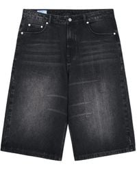 ROUGH - Denim Knee-Length Shorts - Lyst
