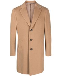Canali - Notched-Lapels Single-Breasted Coat - Lyst