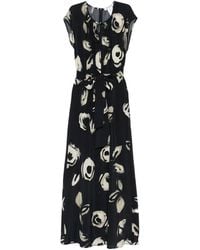 Max Mara - Long Printed Crepe De Chine Dress - Lyst