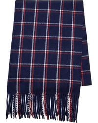 Undercover - Check Fringed Scarf - Lyst