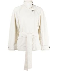 Low Classic - Raglan-sleeve Belted Trench Coat - Lyst