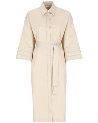 Peserico - Midi-Jurk Met Kralendetail - Lyst