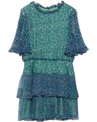 Saloni - Ava D Acacia-print Mini Dress - Lyst