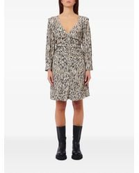 Liu Jo - Leopard-Print Ruched Mini Dress - Lyst