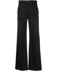 MM6 by Maison Martin Margiela - Pressed-crease Wide-leg Trousers - Lyst