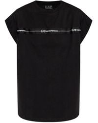 EA7 - Top Girocollo - Lyst