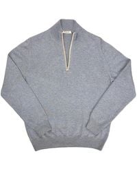 FIORONI CASHMERE - Quarter-Zip Long-Sleeve Sweater - Lyst