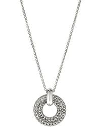John Hardy - Sterling Icon Link Diamond Pendant Necklace - Lyst