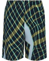Homme Plissé Issey Miyake - Windswept Plaid Shorts - Lyst