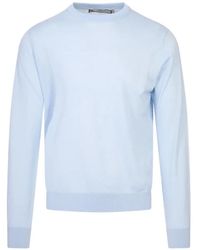 Canali - Crew-Neck Long-Sleeve Sweater - Lyst