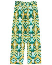 FARM Rio - Tropical Tapestry Ikat-Pattern Elastic-Waist Trousers - Lyst