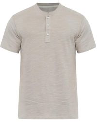 Rag & Bone - Raw-Edge Henley T-Shirt - Lyst
