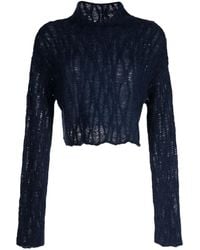 Voz - Manos Cable High-Neck Jumper - Lyst