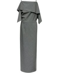 MM6 by Maison Margiela - Ruffled Maxi Dress - Lyst