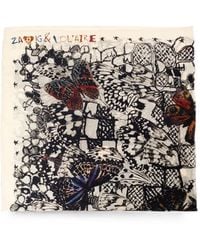 Zadig & Voltaire - Blondie Butterfly Lace 130 Scarf - Lyst