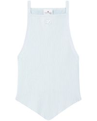 Courreges - Pointy Rib-Knit Tank Top - Lyst