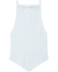 Courreges - Pointy Rib-Knit Tank Top - Lyst