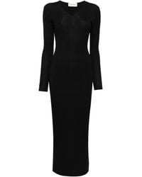 Tessitura - Ribbed-Knit Side-Slit Maxi Dress - Lyst