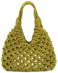 HIBOURAMA - Beaded Handle Tote Bag - Lyst