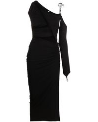 MANURI - Midi-jurk Met Afneembare Mouwen - Lyst