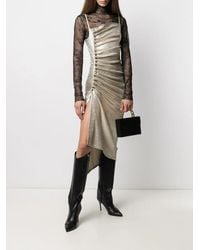 Rabanne - Draped Midi Dress - Lyst