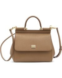 Dolce & Gabbana - Small Sicily Leather Tote Bag - Lyst