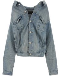 Balenciaga - Chaqueta vaquera con hombros caídos - Lyst